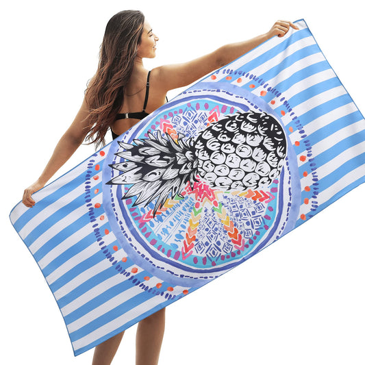 Winthome Beach Towel Thin Quick Fast Dry 35.4" x 70.8” Oversized Extra Large Lightweight Towels Microfiber Sand Free for Travel Pool Camping Women Adults