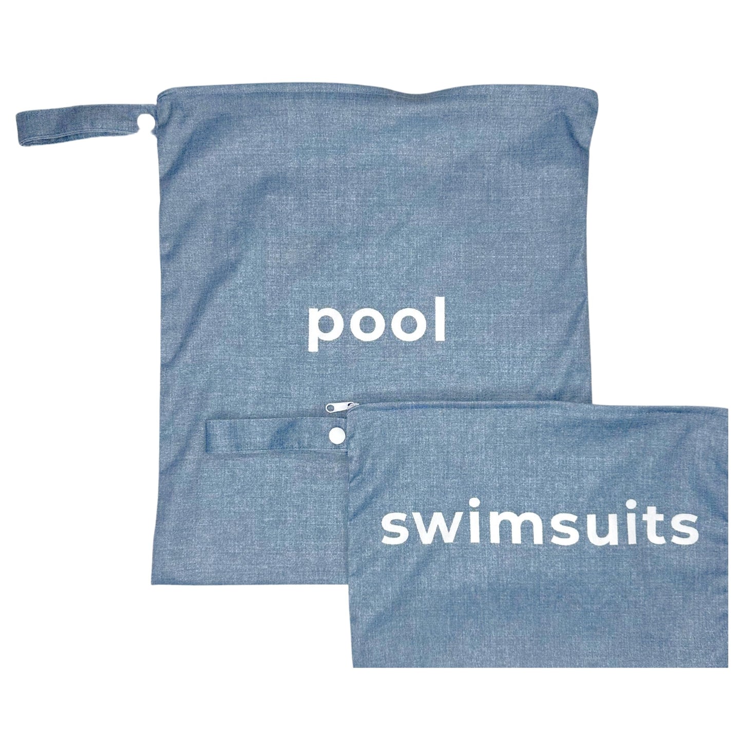 Whole Works 2-Pack Premium Wet Bags for Pool Gear and Wet Swimsuits – Waterproof & Watertight Leak-Proof Odor-Proof Machine Washable - Dry Bags for Wet Towels and Swimwear Beach Gear