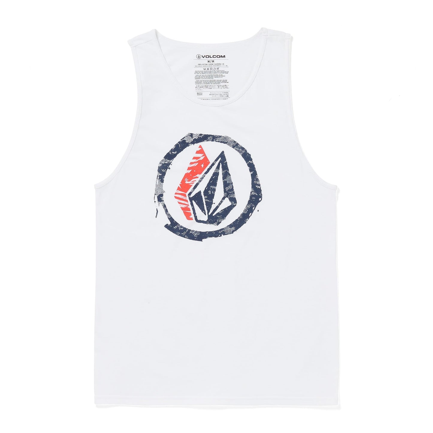 Volcom Mens Sleeveless Graphic Tank Top White