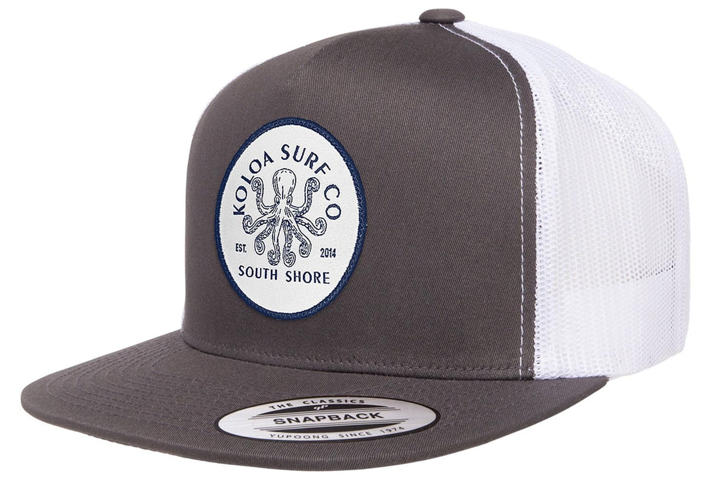 Koloa Surf Company South Shore Octopus Trucker Hat-OS-Charcoal-White