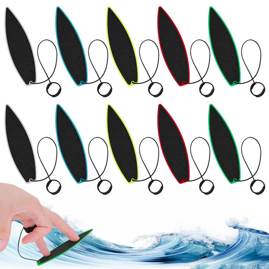 10PCS Finger Surfboard Mini Surfboard Finger Surfing Board for Car Riding Finger Surfing Toys for Kids and Adults