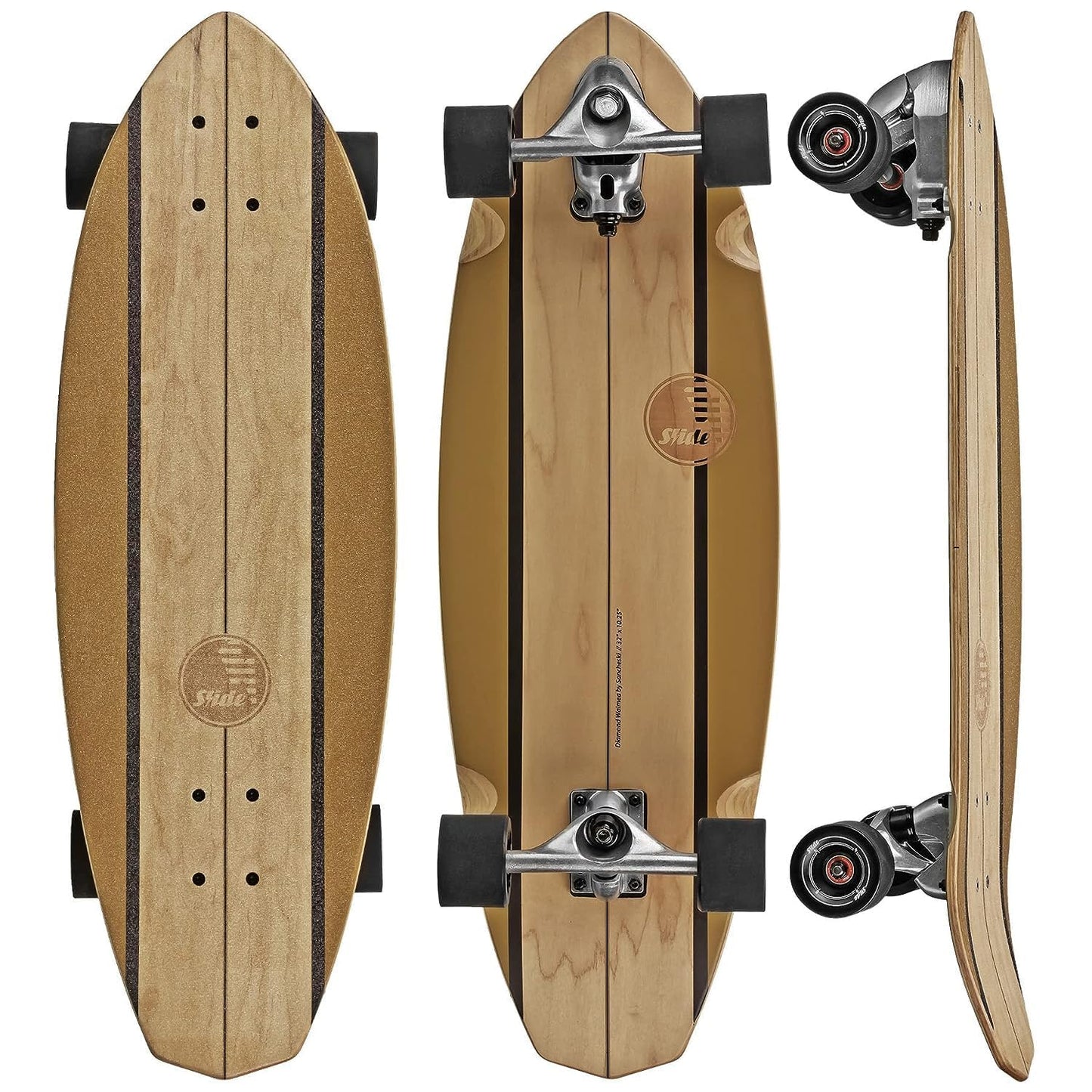 Slide Surfskate Street Surf Skateboard Diamond Waimea 32 Inch