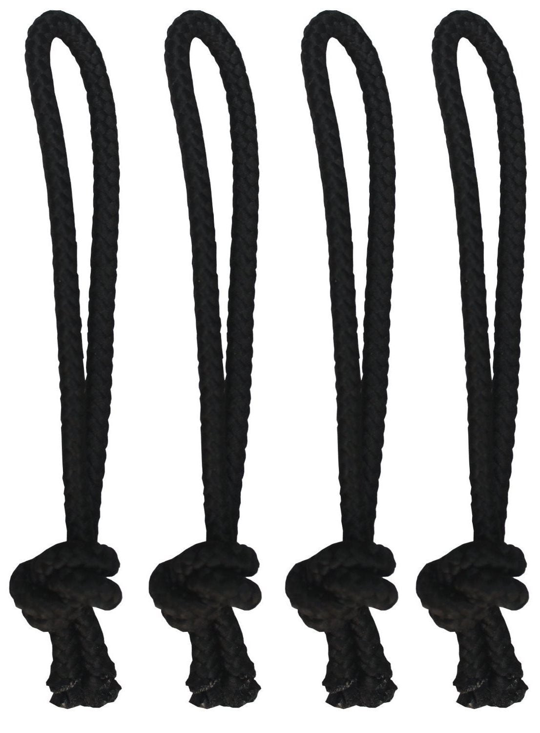 SBS - Leash String Cord for Surfboard Longboard and SUP - 4 Pack (Black)
