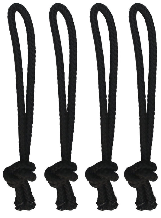 SBS - Leash String Cord for Surfboard Longboard and SUP - 4 Pack (Black)