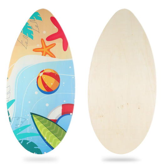 HQO LOVL Skimboard 41 inch Skim Board for Kids Adults Wooden Skim Boards with High Gloss Coat for Beach Skimboards for Beginners to Intermediate(beach)