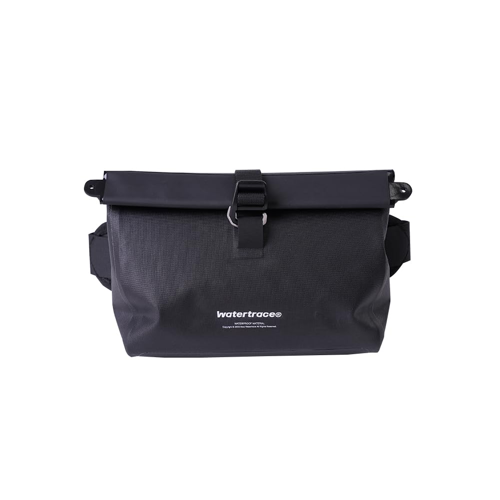 watertrace Waterproof Snorkeling Bag Waterproof Fanny Pack Waist Bag Canoe Kayaking Rafting Surfing Swimming Boating Paddle Board IPX8 (Black)