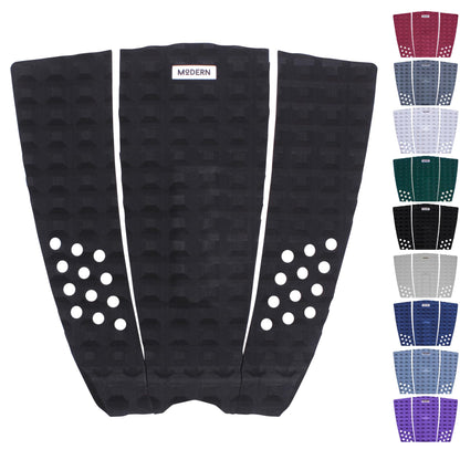 Modern Grips Surfboard Traction Pad 3-Piece (Black/Black)