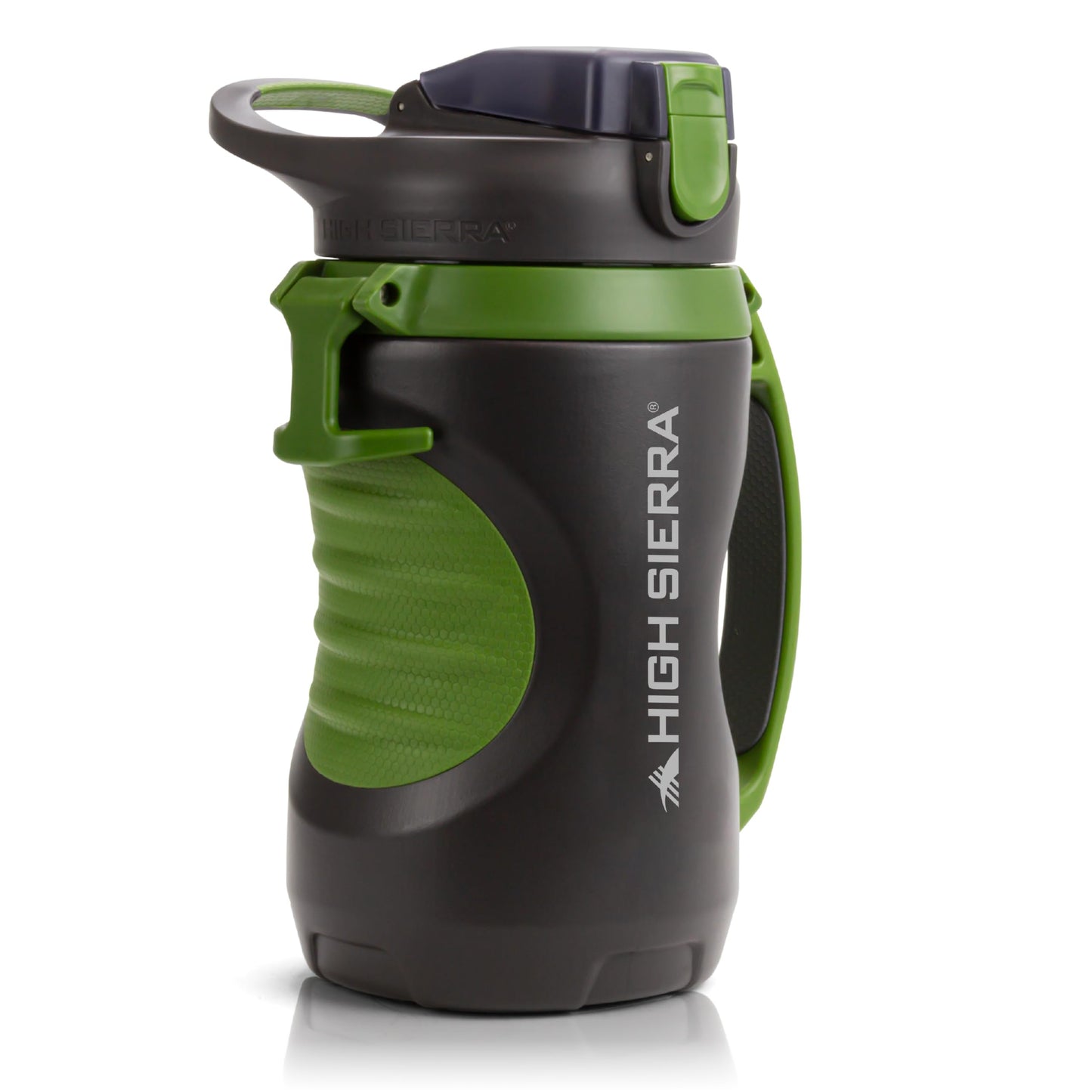 HIGH SIERRA [BPA FREE] 64 OZ Insulated Water Jug with 2 Drinking Options [Silicone Spout – NO MORE TEETH BUMPS] Built-in Fence Anchor Keeps Iced Water Cold for Hours EXTRA LARGE Sports Bottle