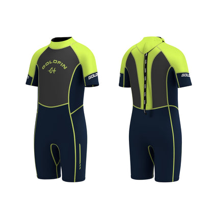 Goldfin Kids Wetsuit 3mm Shorty Wetsuits for Boys Girls Neoprene Wet Suits Keep Warm in Cold Water Surfing Swimming Snorkeling Diving