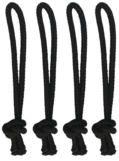 SBS - Leash String Cord for Surfboard Longboard and SUP - 4 Pack (Black)