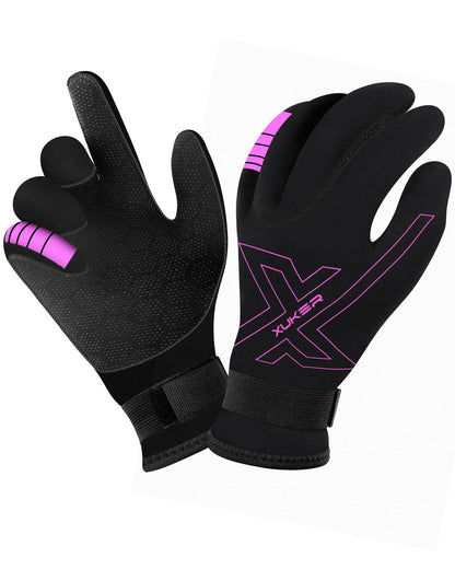 XUKER Neoprene Gloves Women Men 3mm Wetsuit Dive Gloves Keep Warm for Diving Scuba Kayaking Snorkeling Swimming Water SportsL