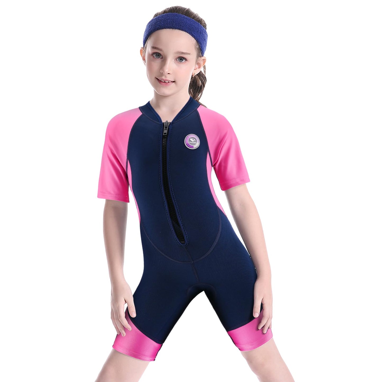 Pottwal Shorty Wetsuits for Kids Boys and Girls 4Y 2MM Neoprene Thermal Swimsuit Toddler/Junior/Youth Wet Suits