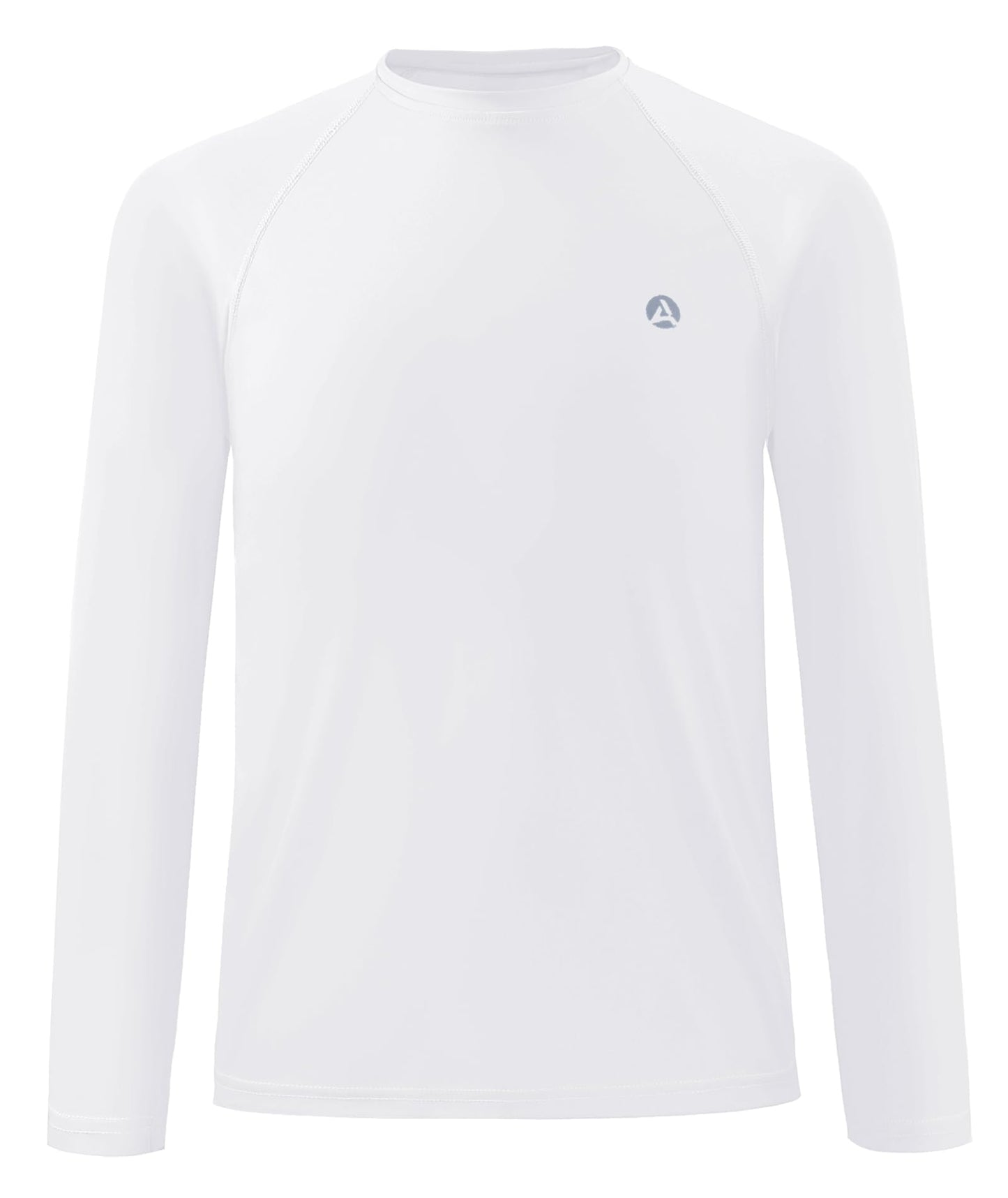 Youth Kids Long Sleeve Shirts Sun Protection Rash Guard UPF50+ Moisture Wicking Athletic for Cycling Workout Play Water Swim White
