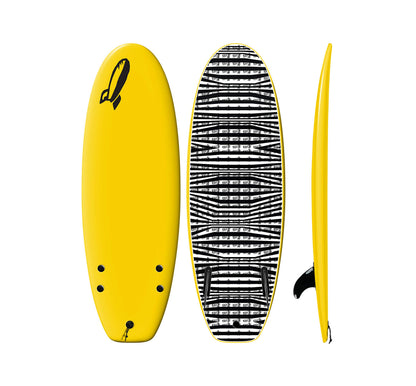 Rock-It 410" CHUB Soft Top Surfboard Kids Surfboard Mini Surfboard Innovative Design Easy to Paddle and Maneuverable Small Surfboard and Beginner Surfboard (Yellow)