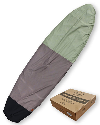 Ho Stevie! Canvas SUP Bag Cover - Durable Canvas Protective Bag for Stand Up Paddle Boards [CHOOSE 8’ 9’ 10’ 11’ 12’] (Black/Gray/Green 90")