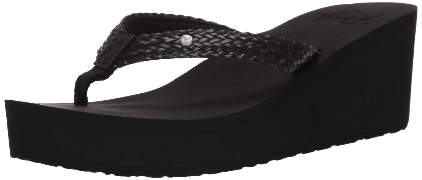 Roxy Womens Mellie Wedge Sandal Black 10
