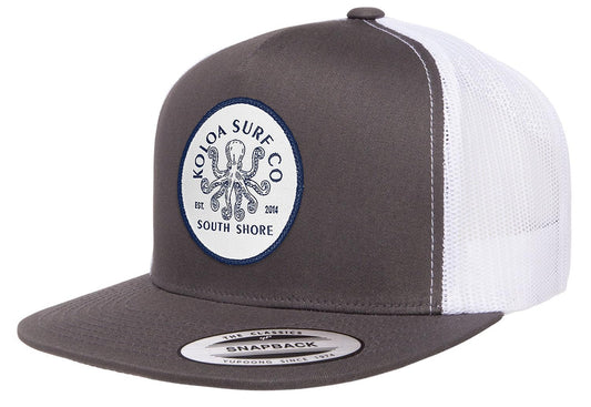 Koloa Surf Company South Shore Octopus Trucker Hat-OS-Charcoal-White