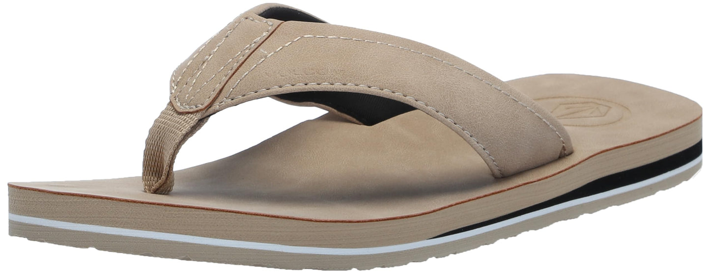 Volcom Mens Victor LX Sandal Flip Flop Tan 14