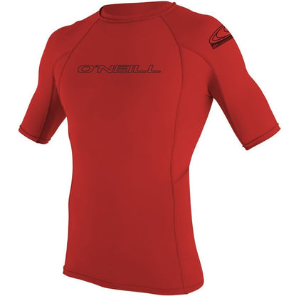 ONeill Wetsuits Mens Basic Skins UPF 50+ Short Sleeve Rash Guard Red XX-Large