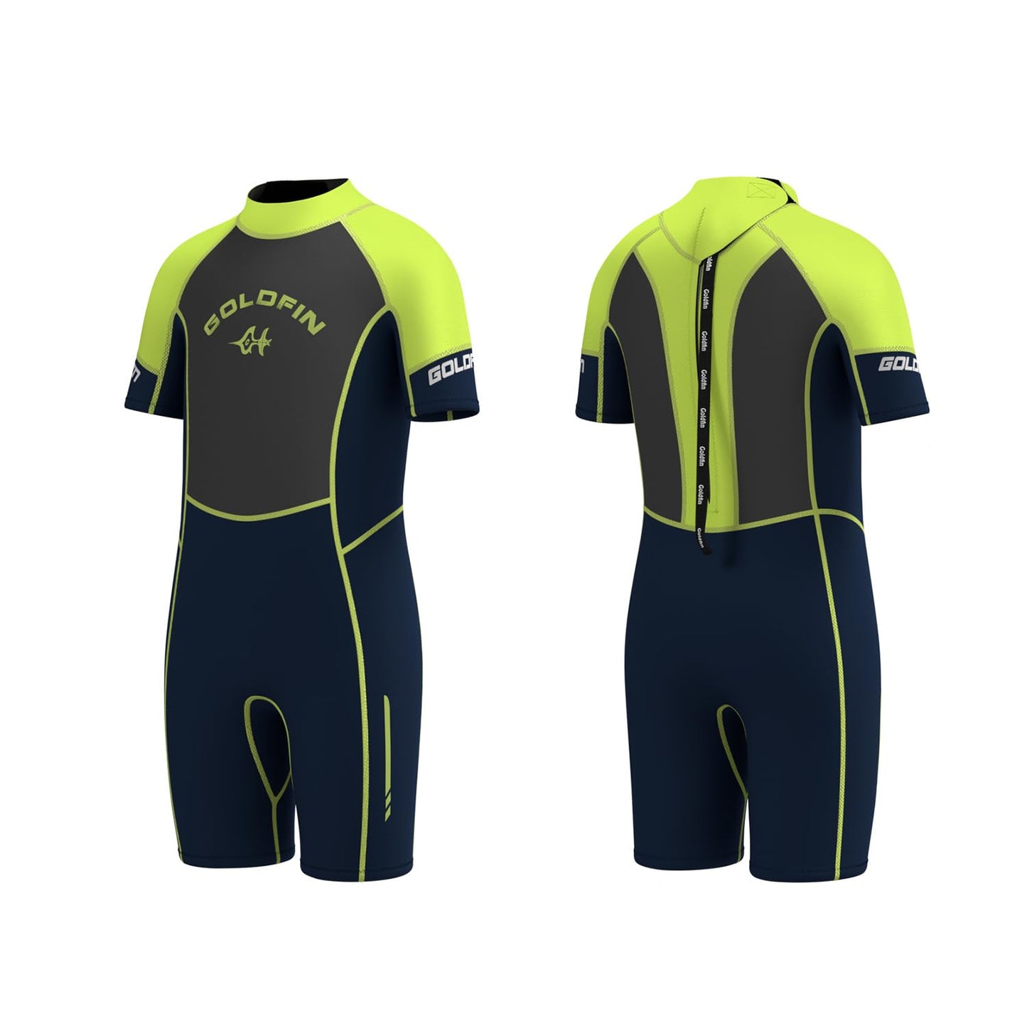 Goldfin Kids Wetsuit 3mm Shorty Wetsuits for Boys Girls Neoprene Wet Suits Keep Warm in Cold Water Surfing Swimming Snorkeling Diving